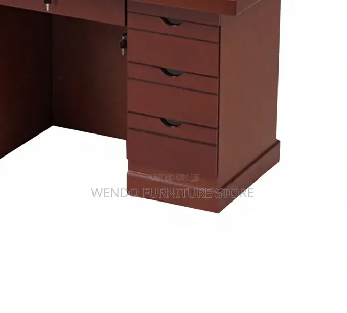 Office Desk; 1400mm Executive Mahogany Finish Desk