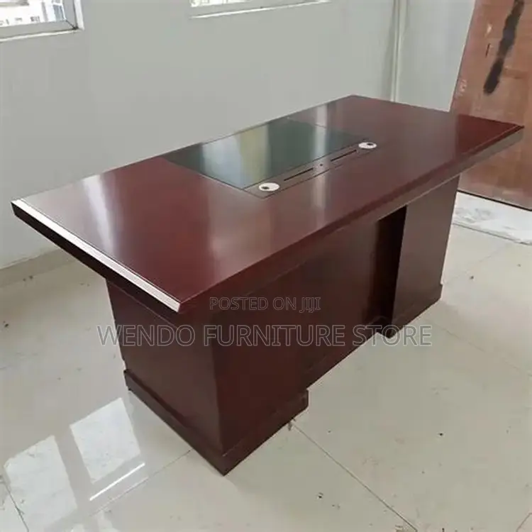 Office Desk; 1400mm Executive Mahogany Finish Desk