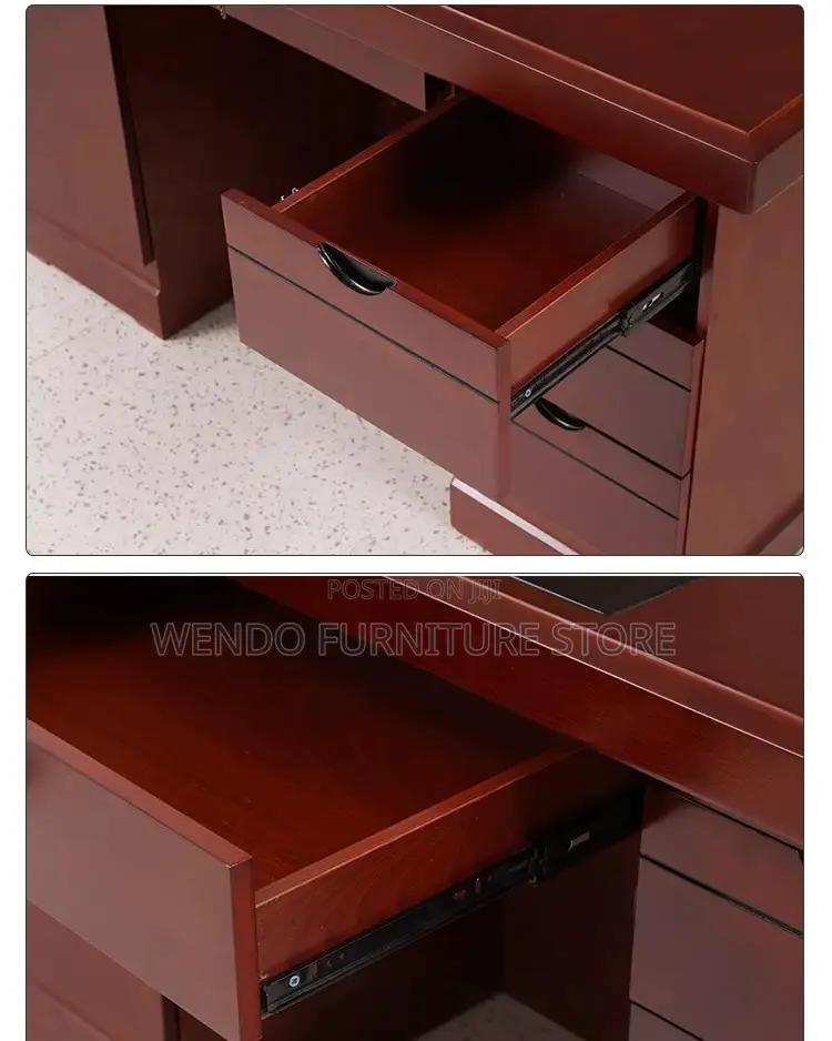 Office Desk; 1400mm Executive Mahogany Finish Desk