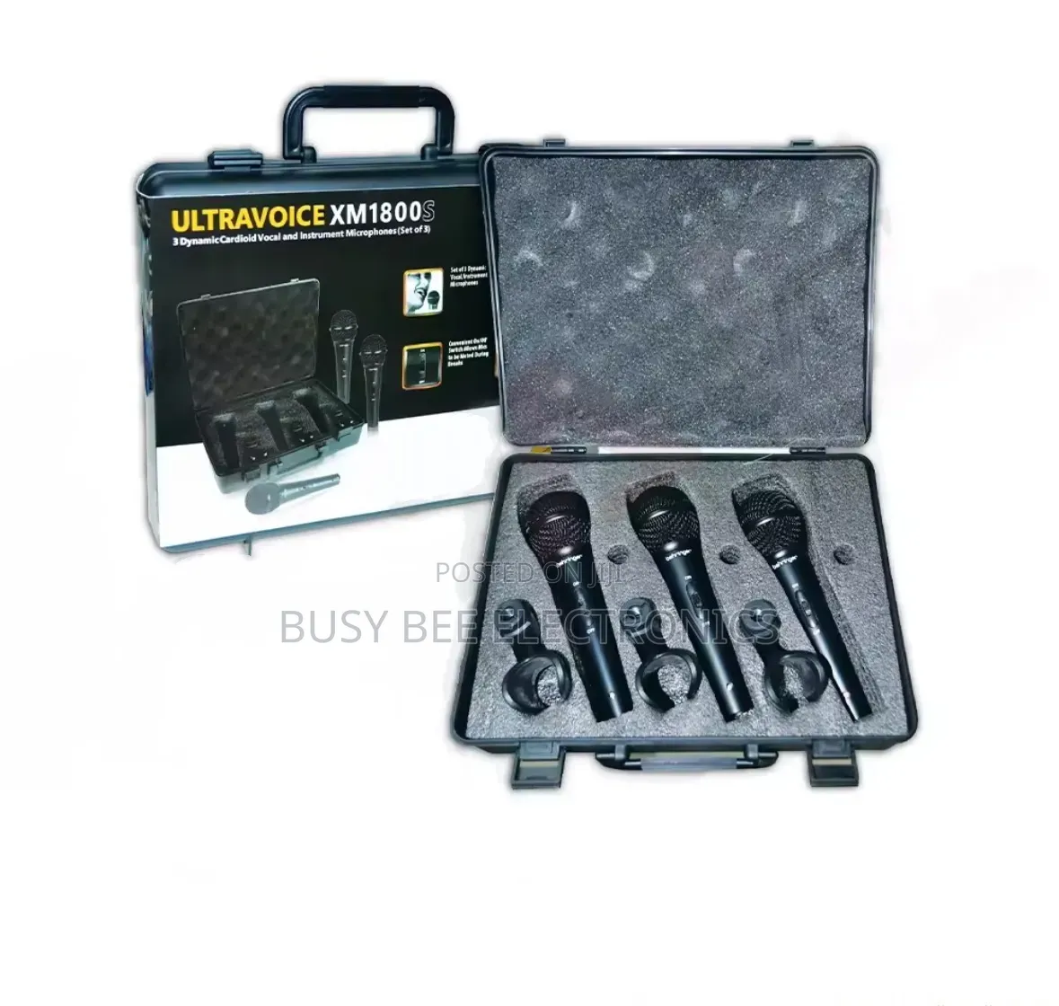 3 Piece Professional Dynamic Microphone Kit Cardioid