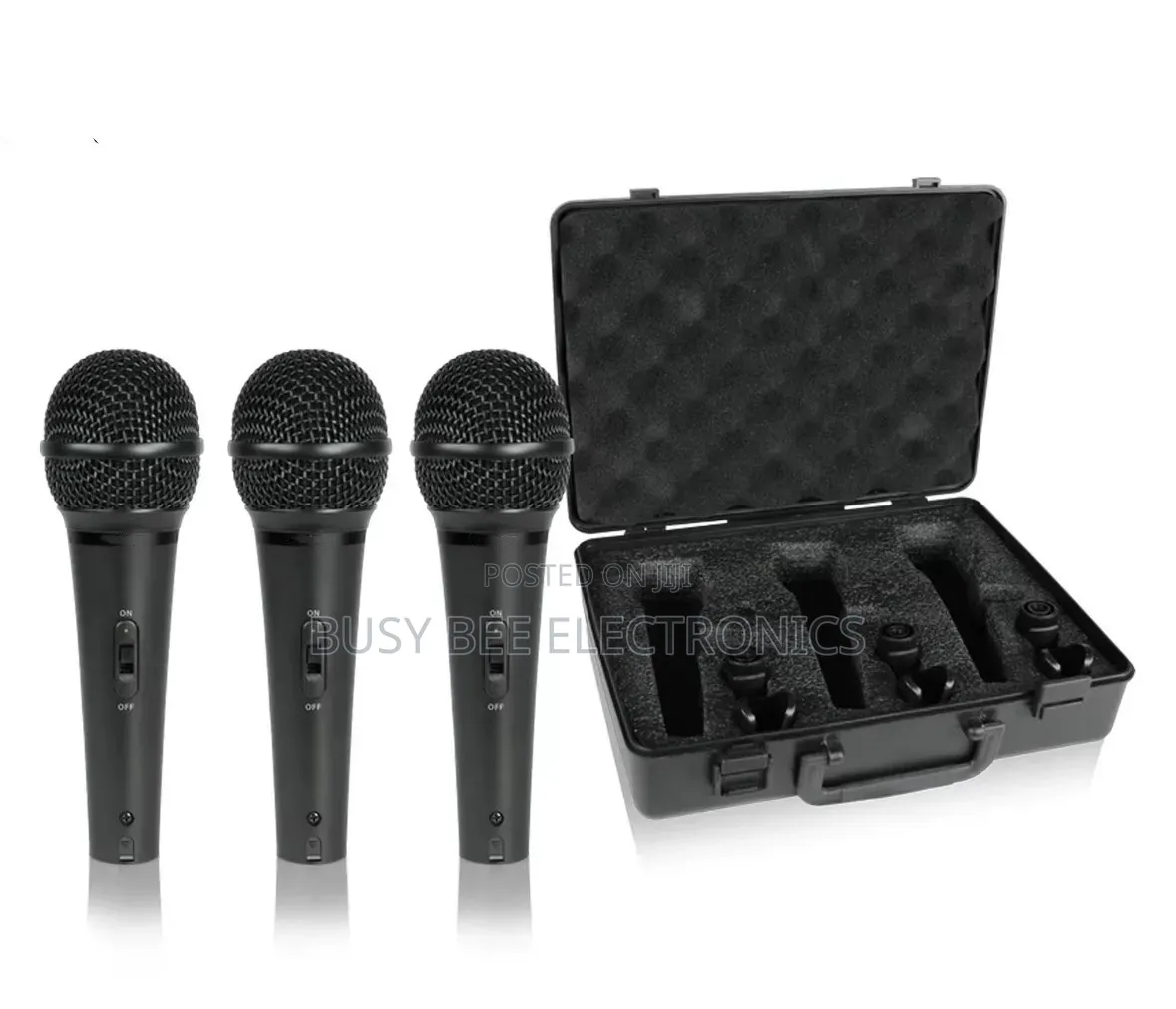 3 Piece Professional Dynamic Microphone Kit Cardioid