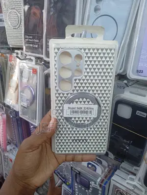 White and Grayphone Case Designed for the Samsung Galaxy S24 Ultra.