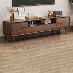 Tv Stand: Modern Rounded Corner Wooden Tv Unit