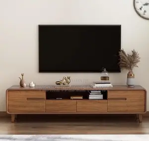 Tv Stand: Modern Rounded Corner Wooden Tv Unit