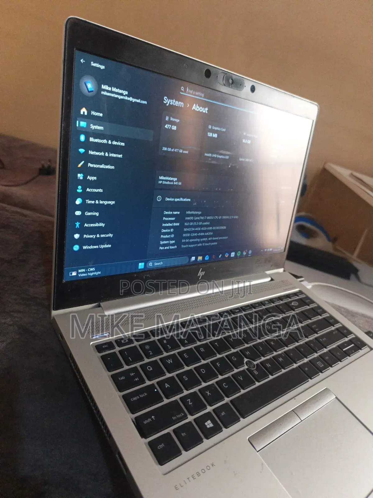 Laptop HP EliteBook 840 G6 16GB Intel Core i7 SSD 512GB