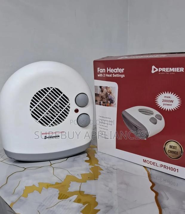 Premier Prh001 Fan Heater – 2 Heat Settings Portable Room Warmer