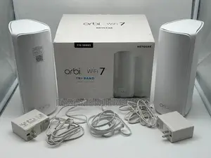 Netgear Orbi Rbe773 Be11000 Tri-Band Mesh Wi-Fi 7 System (3-Pack)