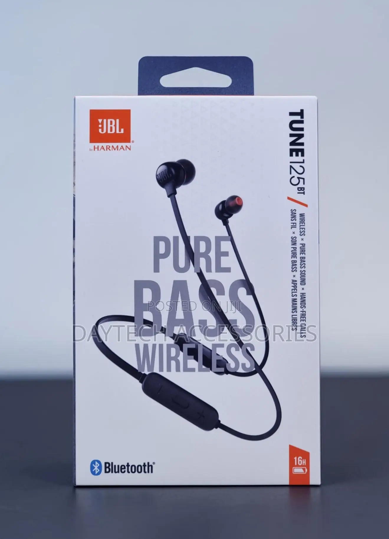 These Are JBL Tune 125bt Wireless Neckband Headphones in Black.