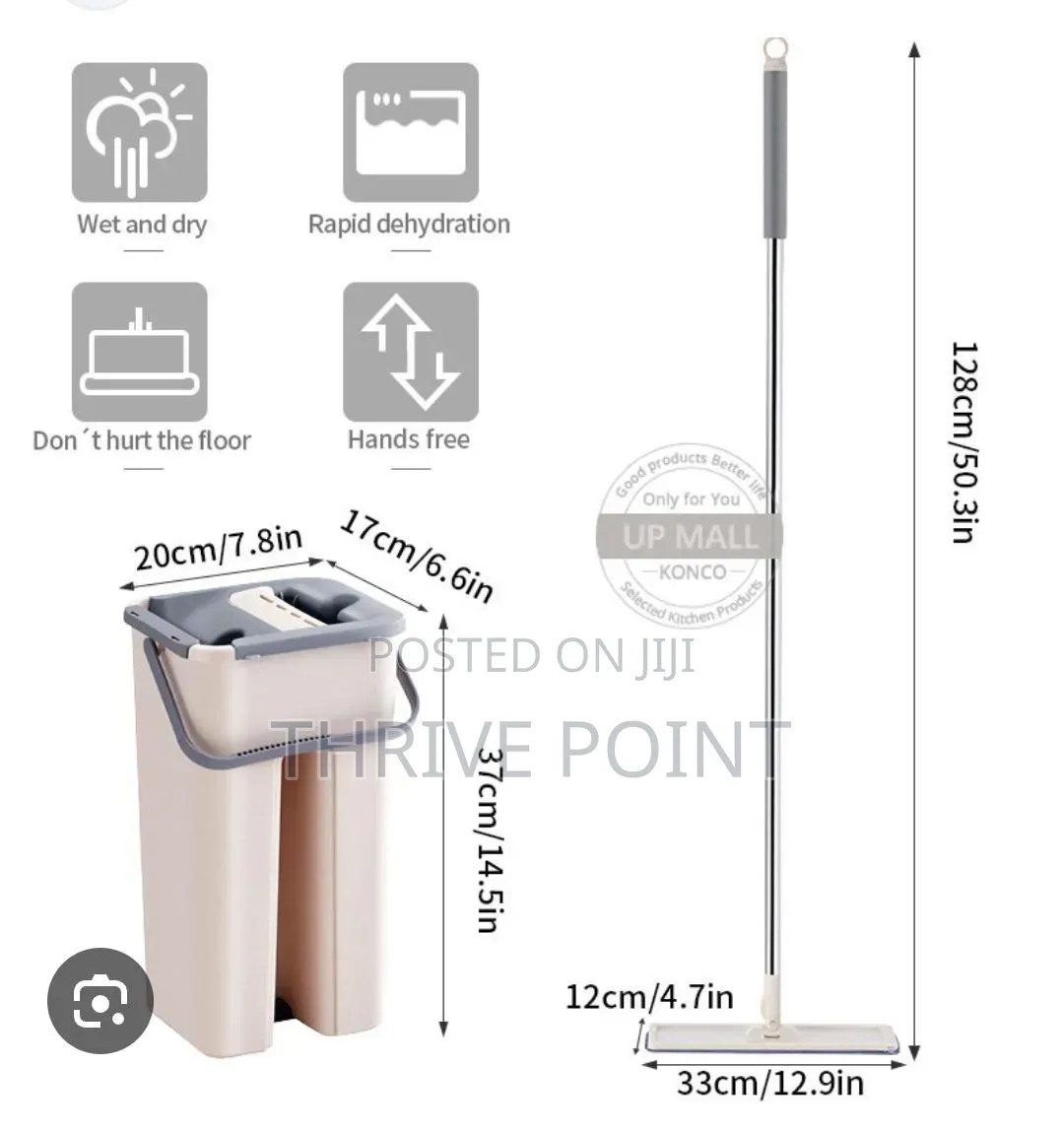Magic Mop +Bucket With Extra Top Cloth