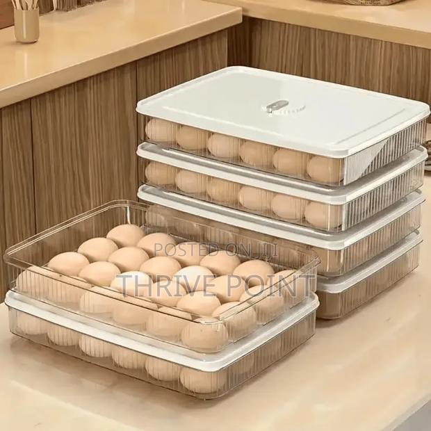 34pc Egg Tray Storage Container With Lid
