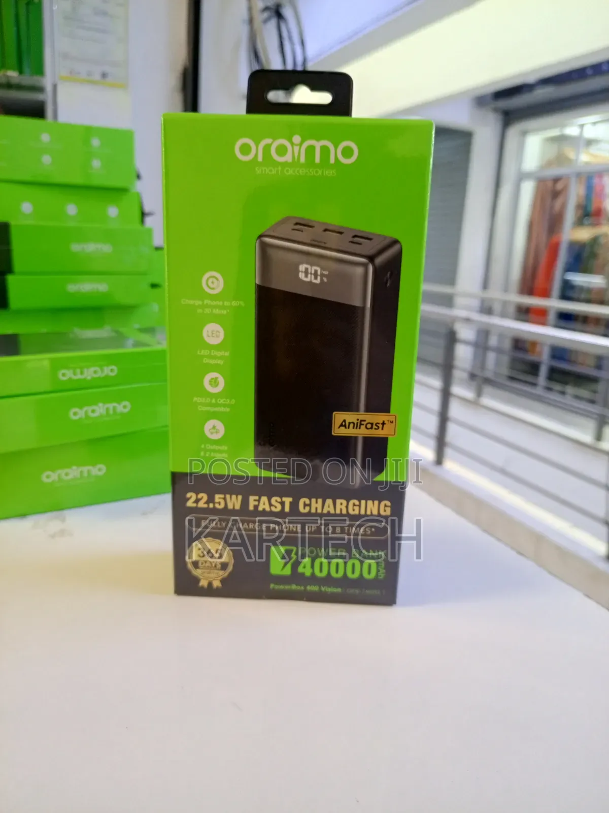 Oraimo Opb7400q Fast Charging 40000mah 22.5w Fast Charge Power Bank