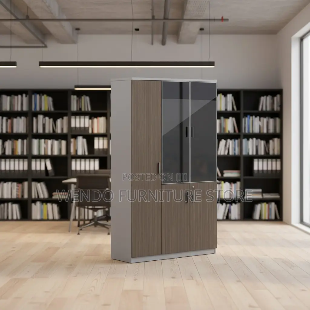 Office Cabinet; Wood Made Executive Cabinet With Three Lockable Doors