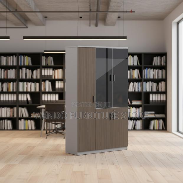 Office Cabinet; Wood Made Executive Cabinet With Three Lockable Doors