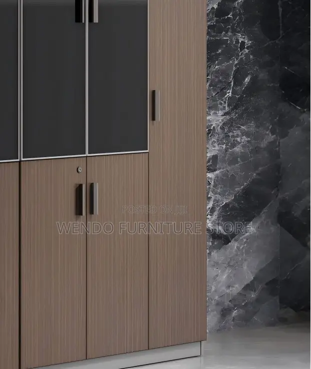 Office Cabinet; Wood Made Executive Cabinet With Three Lockable Doors