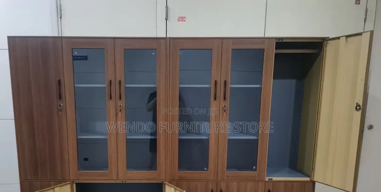 Office Cabinet; Wood Made Executive Cabinet With Three Lockable Doors