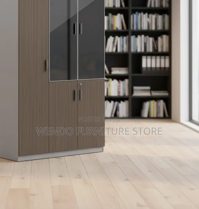 Office Cabinet; Wood Made Executive Cabinet With Three Lockable Doors