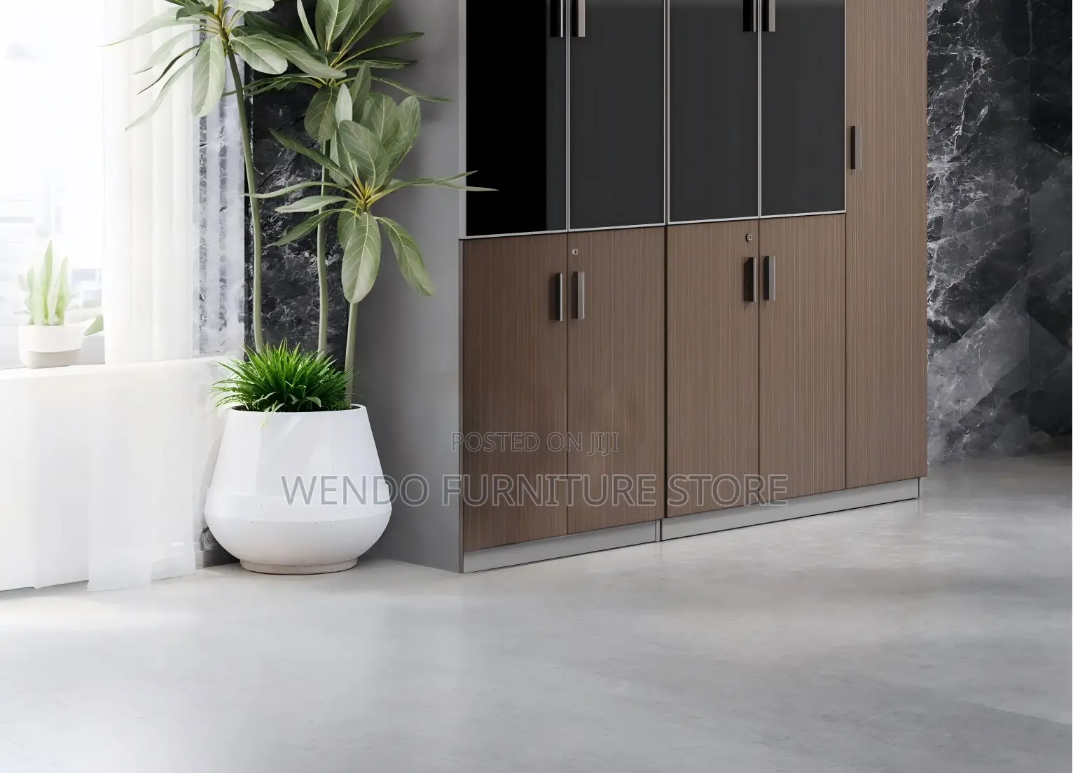 Office Cabinet; Wood Made Executive Cabinet With Three Lockable Doors