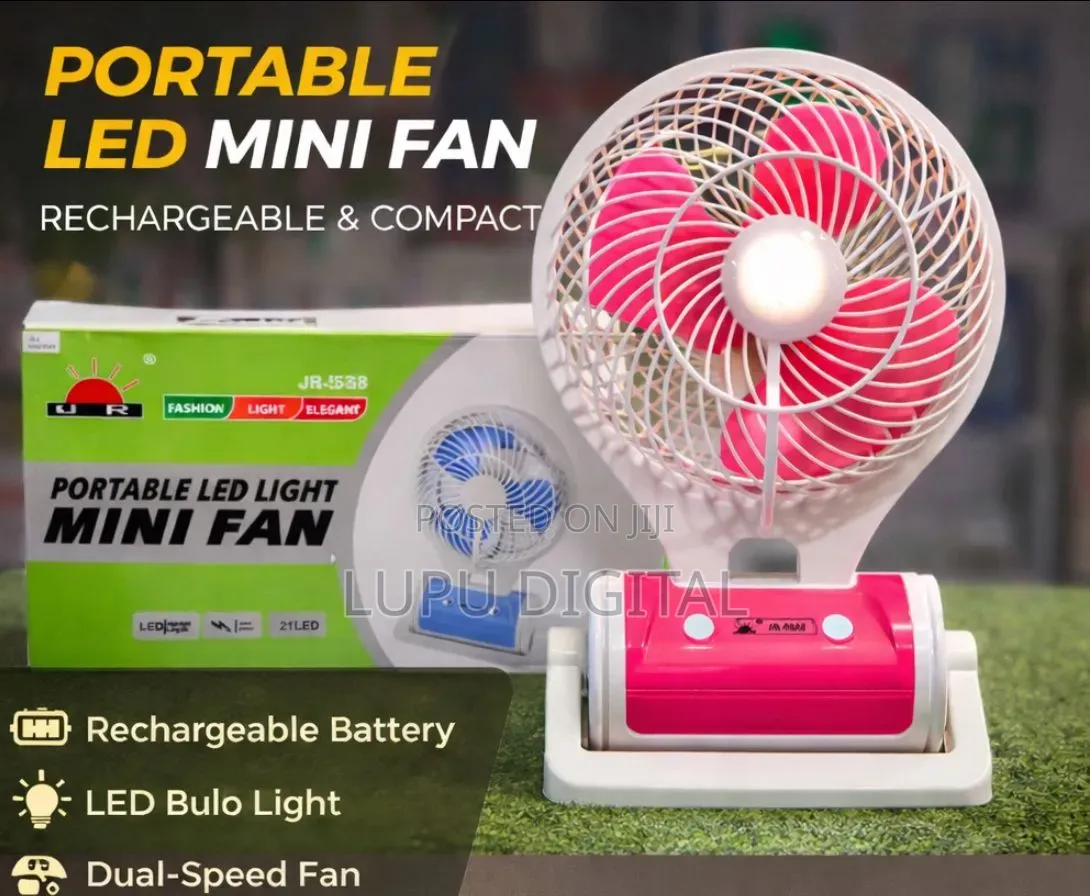 Rechargeable Fan 
Blue, Yellow and Pink