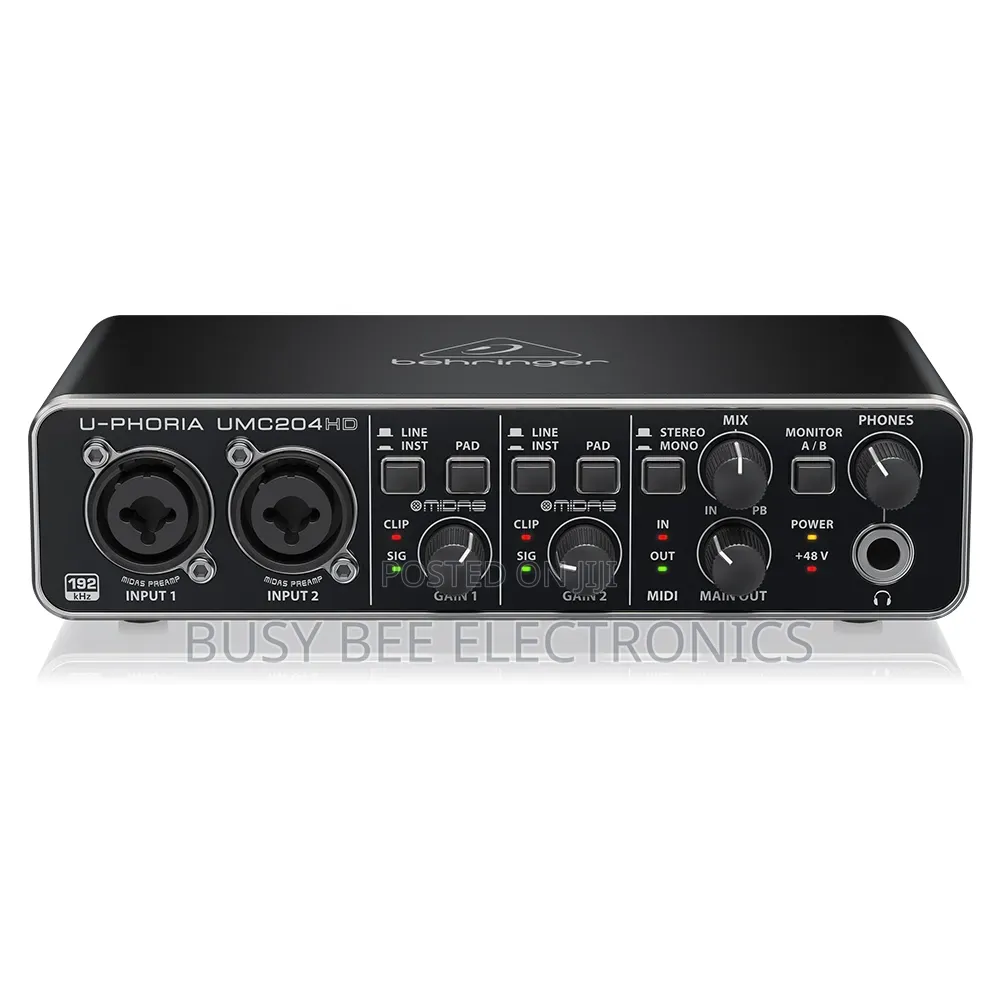 Behringer Umc204hd 2-in/4-Out Usb 2.0 Audio Interface