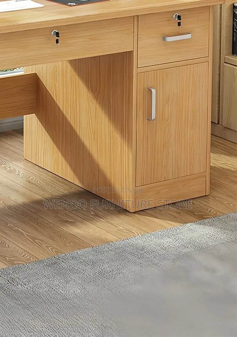 Office Desk; 1.4 Meters Home Office Sturdy Wood Desk