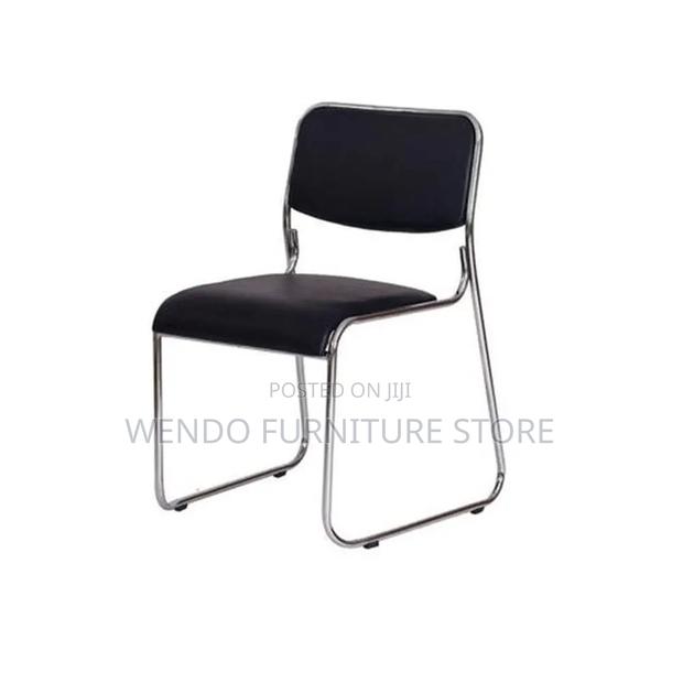 Office Chairs; Leather Catalina Sled Based Visitors Chairs - thumbnail 4