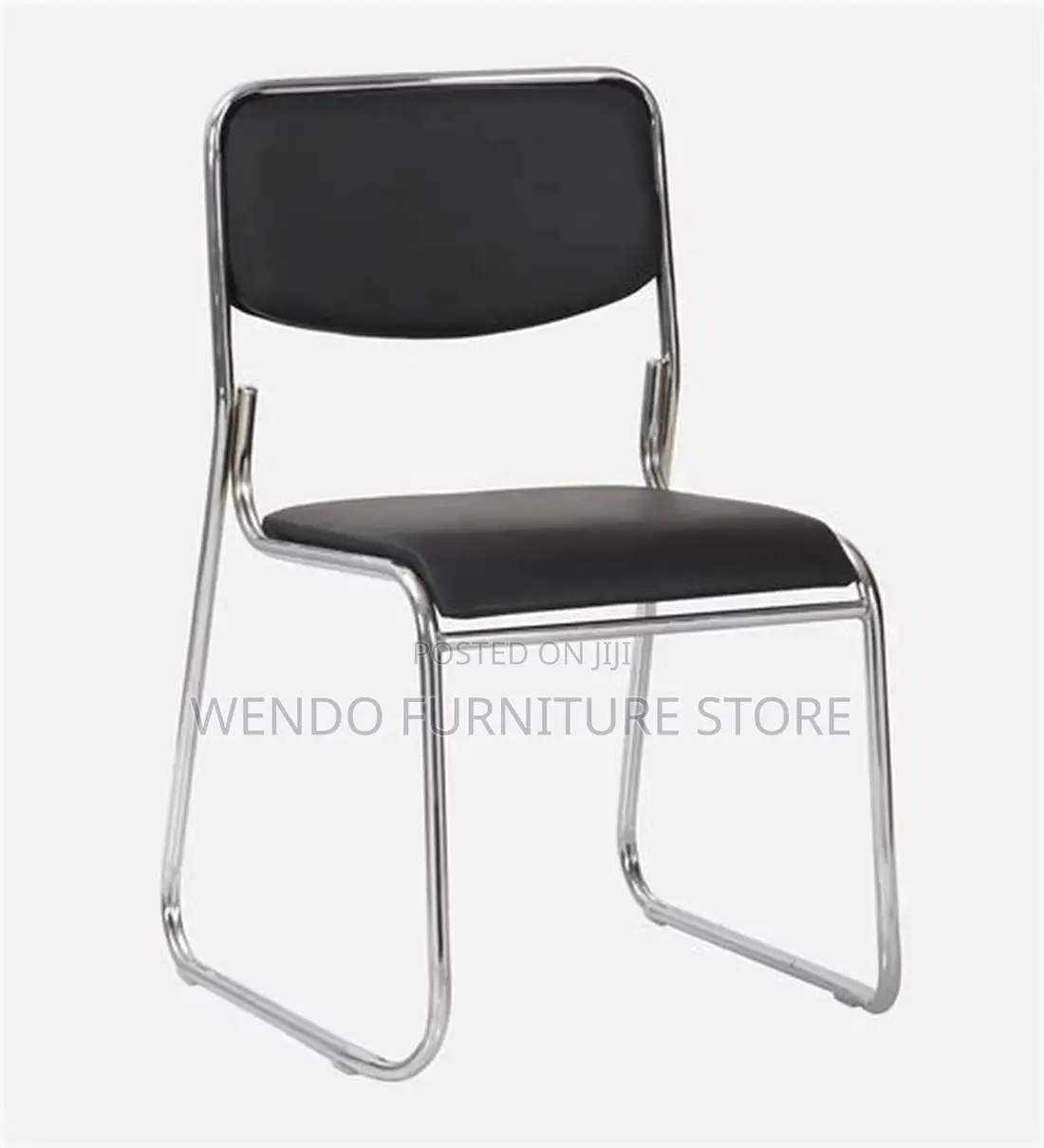 Office Chairs; Leather Catalina Sled Based Visitors Chairs