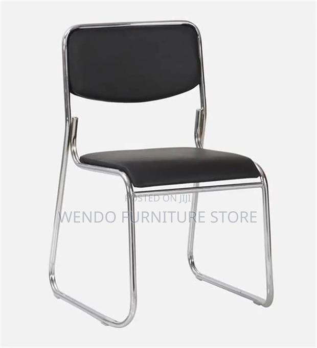 Office Chairs; Leather Catalina Sled Based Visitors Chairs - thumbnail 5