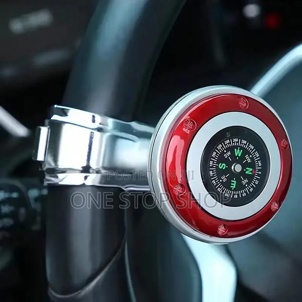 Steering Wheel Ball Knob With Compass Provide 360° Rotation