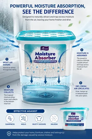 Dehumidifier Interior Moisture Absorber Mildew Mould Remover Desiccant