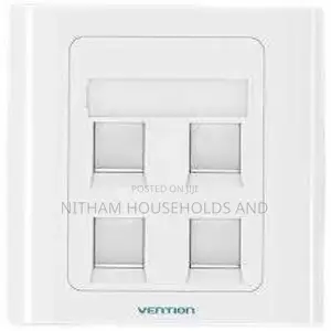 Vention 4 Port Wall Faceplate White 86 Type