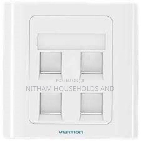 Vention 4 Port Wall Faceplate White 86 Type