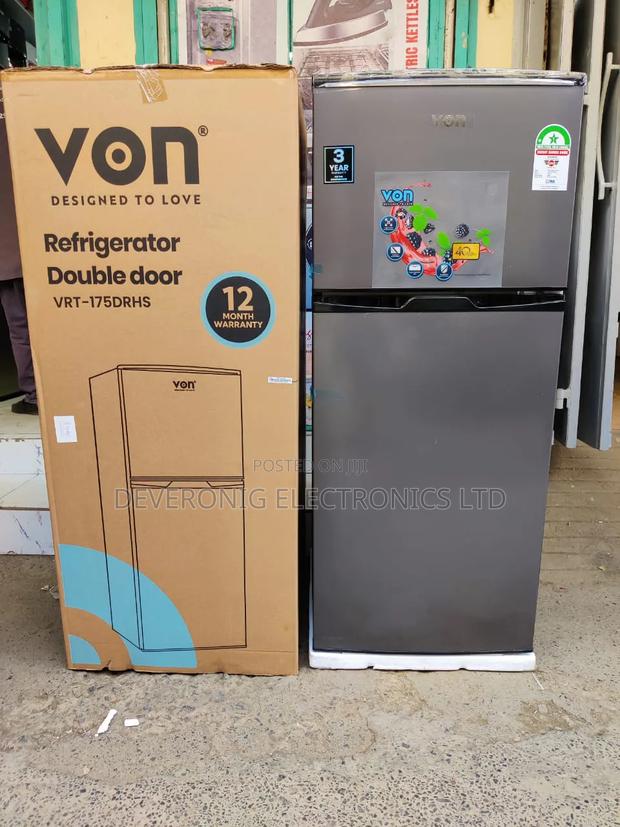 *Von Double Door Fridge 175litres Direct Cool