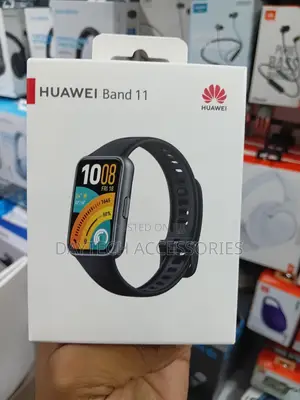 This Is a Huawei Band 11 Fitness Tracker in Black.