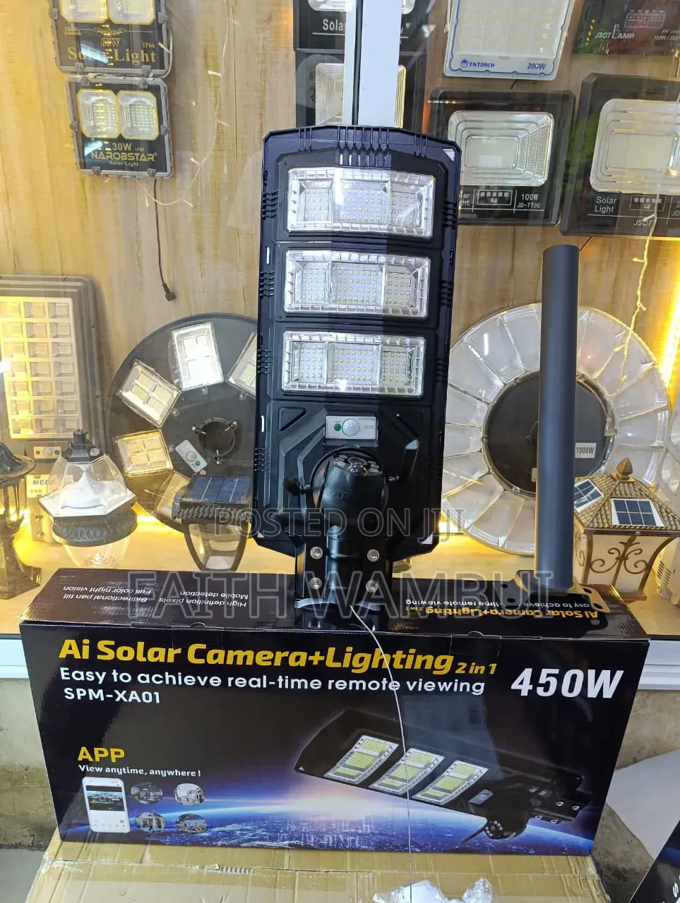 2 in 1 450 Watt Solar Street Lights With 4g Camera