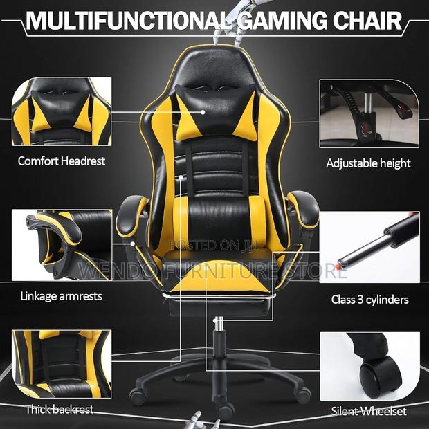 Office Chairs; Fabric Made Gaming Chair With High Backrest - thumbnail 9