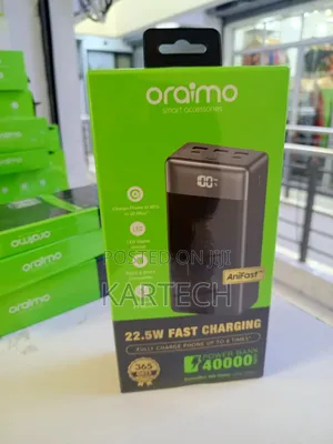 Oraimo 22.5w Fast Charging Power Bank 40000mah With 4 Outputs