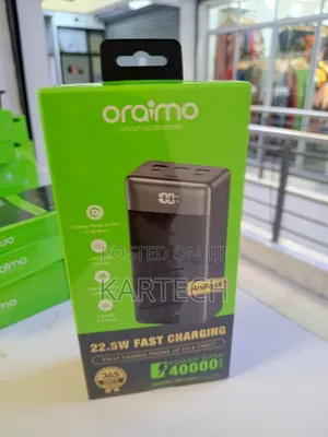Oraimo 40000mah 22.5w Pd Qc3.0 Fast Charging Backup Battery Pack