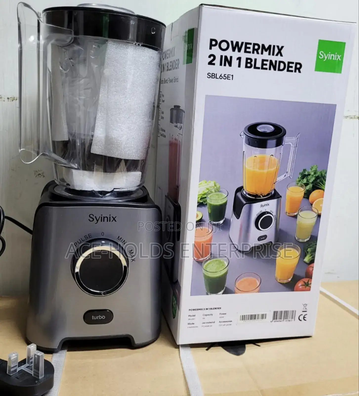 Sbl65e1 - New Syinix 2 in 1 Blender With Safety Lock - 1.8 Litred