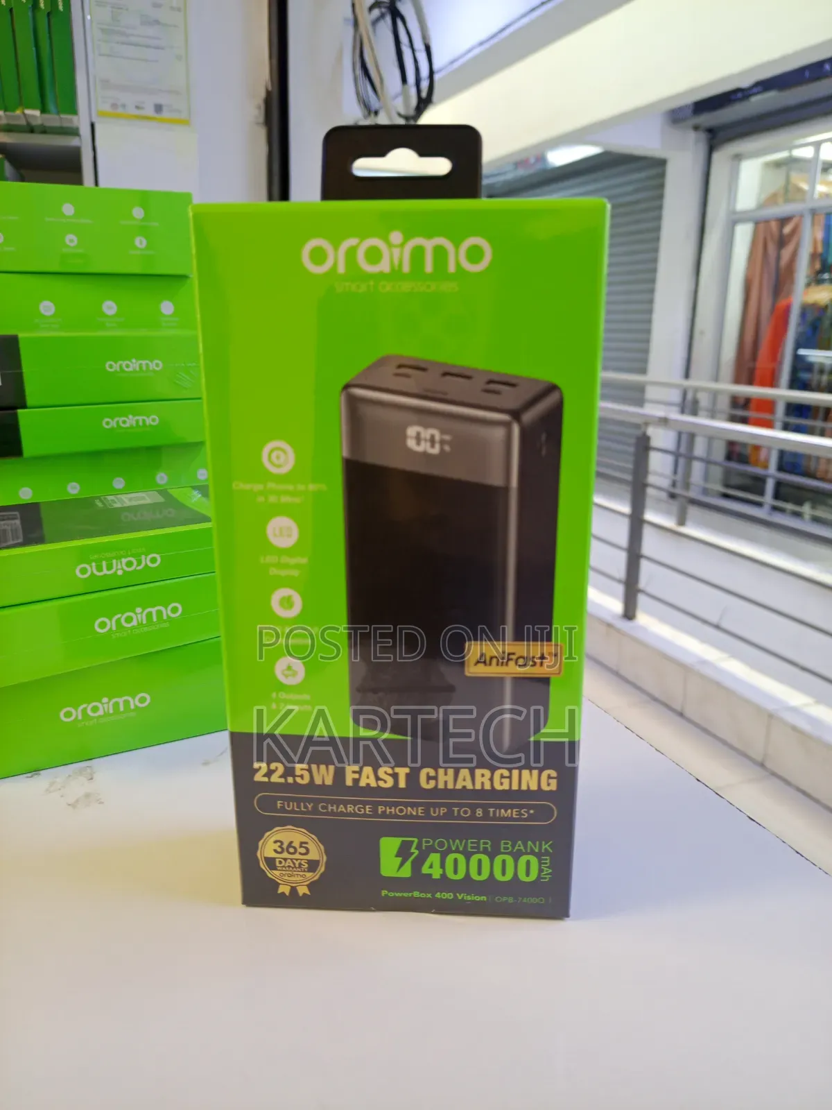 Oraimo 22.5w 40000mah Digital Display Fast Charging Power Bank
