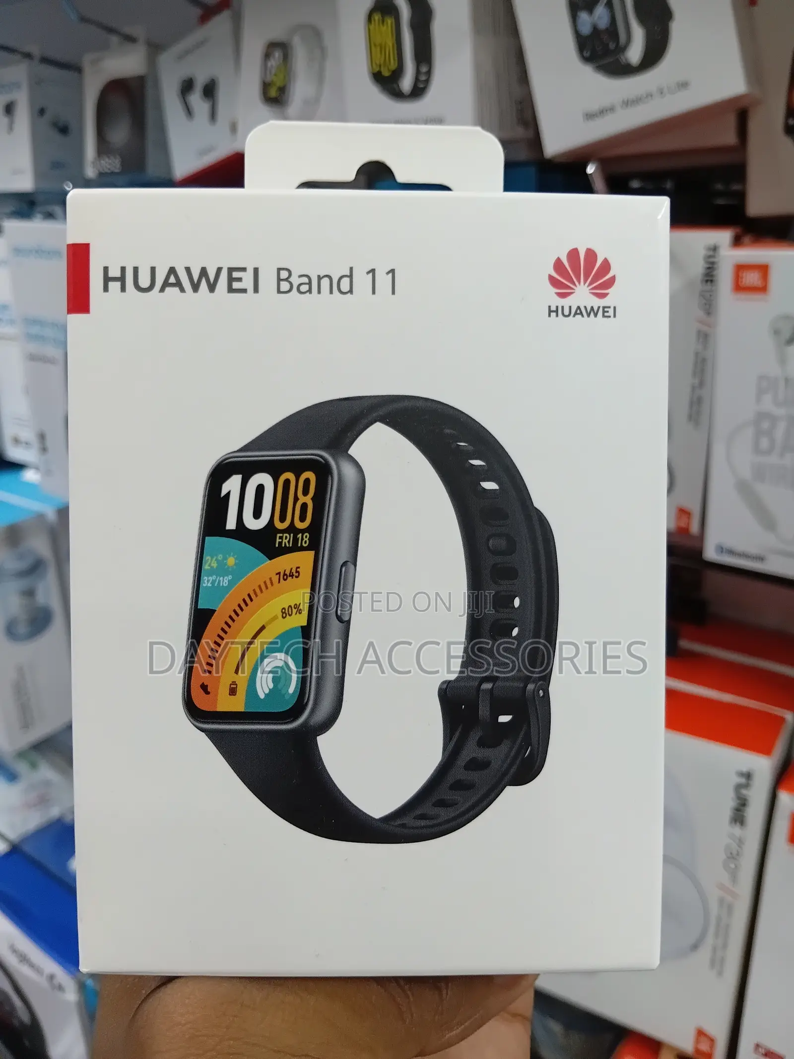 This Is a Huawei Band 11 Fitness Tracker Watch in Black.
