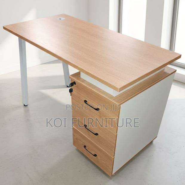 Office Desk : Modern 1.4-meter Wooden Office Computer Desk - thumbnail 2