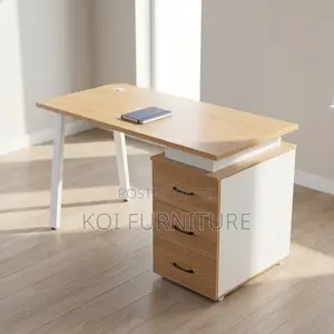 Office Desk : Modern 1.4-meter Wooden Office Computer Desk
