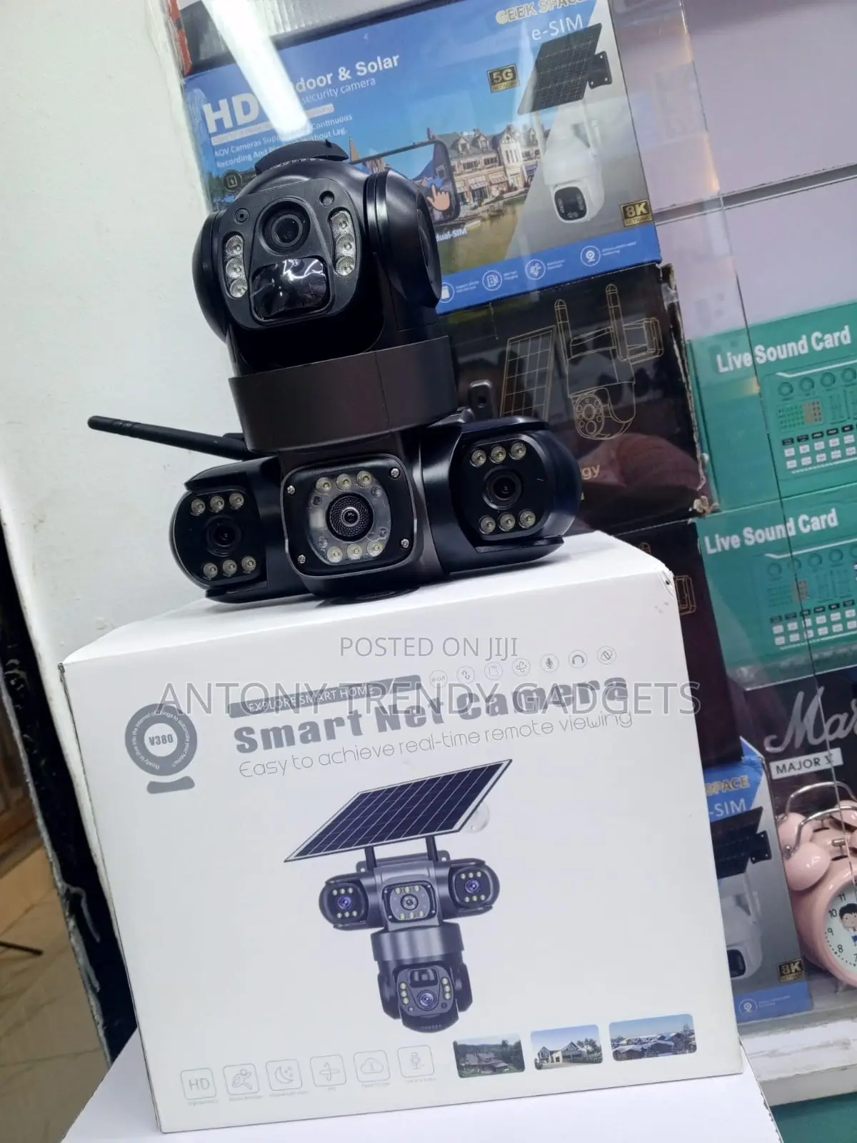 V380 Smart Net Camera Solar Powered Security Surveillance
