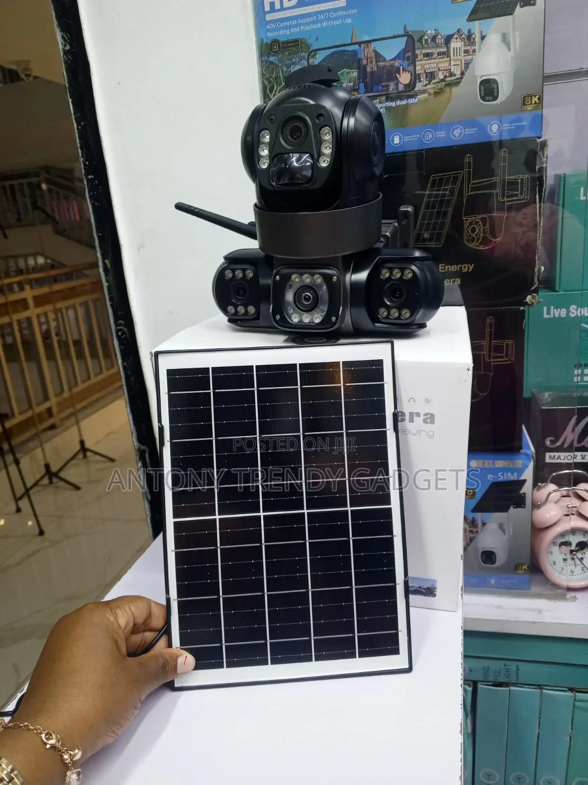 V380 Smart Net Camera Solar Powered Security Surveillance