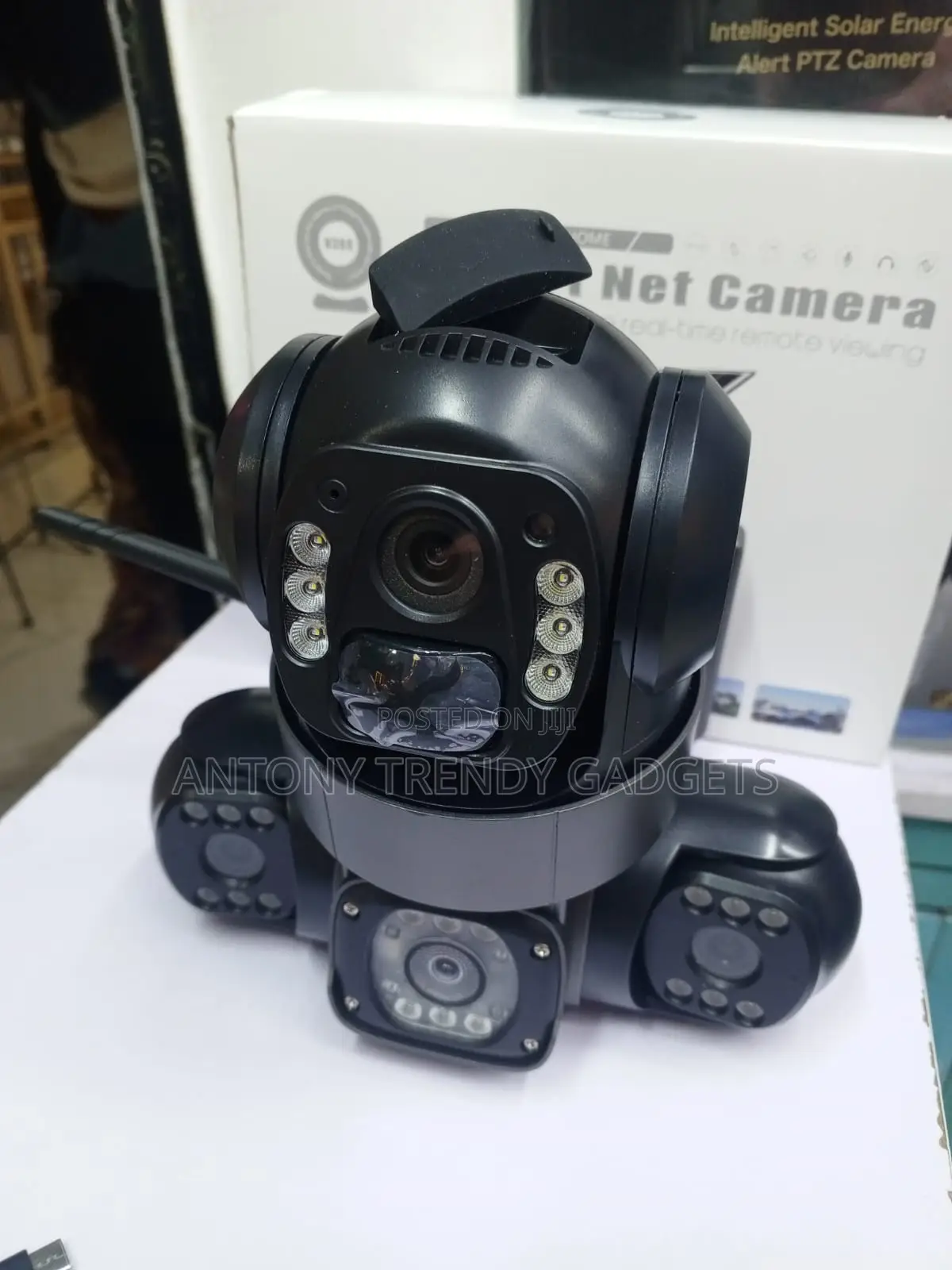 V380 Triple-Lens Solar 4g CCTV Security Camera With PTZ Functionality