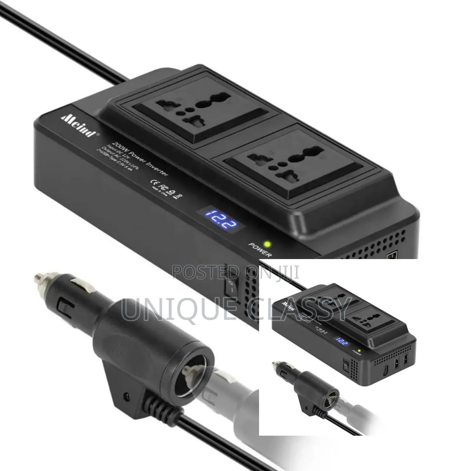 200w Car Power Inverter With Type C Port