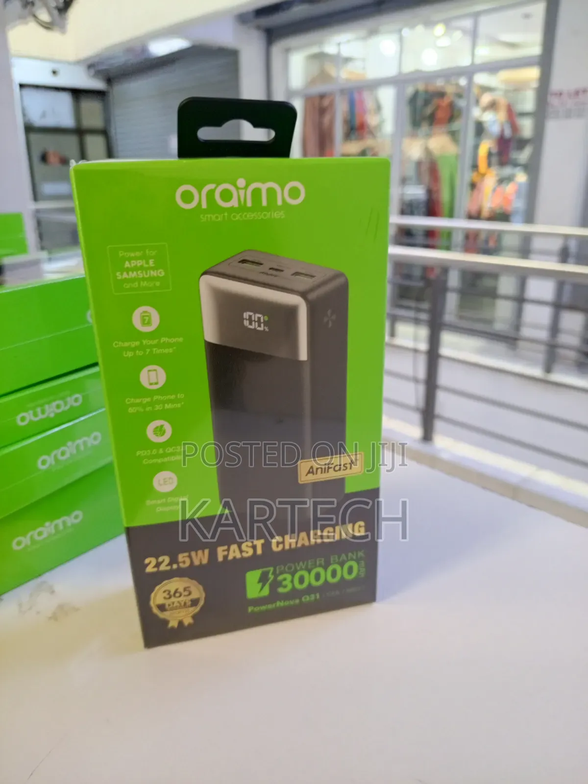 Oraimo Powernova Q31 Power Bank - 30,000mah, Anifast, Digital Display