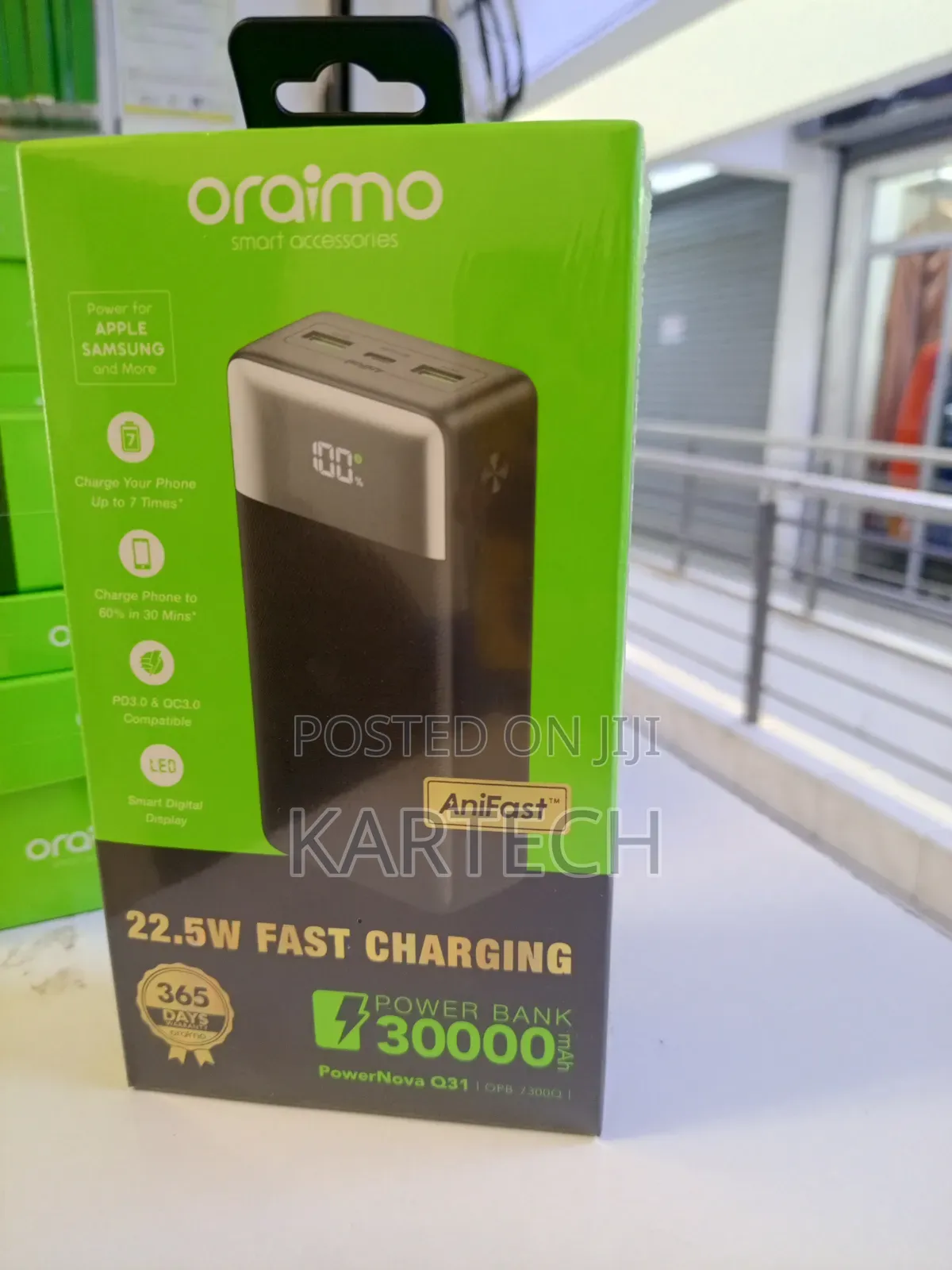 Oraimo Powernova 22.5w 30000mah Ultra Capacity Fast Charge Power Bank