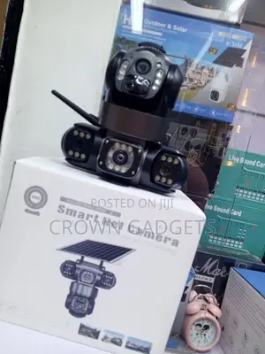V380 Solar 4g Triple Lens PTZ Security Camera Outdoor CCTV