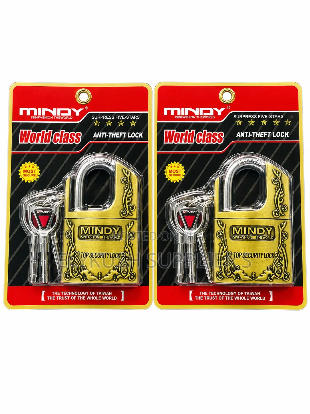 High Security Brass 60mm Door/Gate Padlock